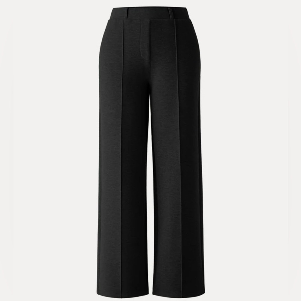 OGL FuzzLuxe High Waisted Straight Leg Pull-On Pants – Black | XS